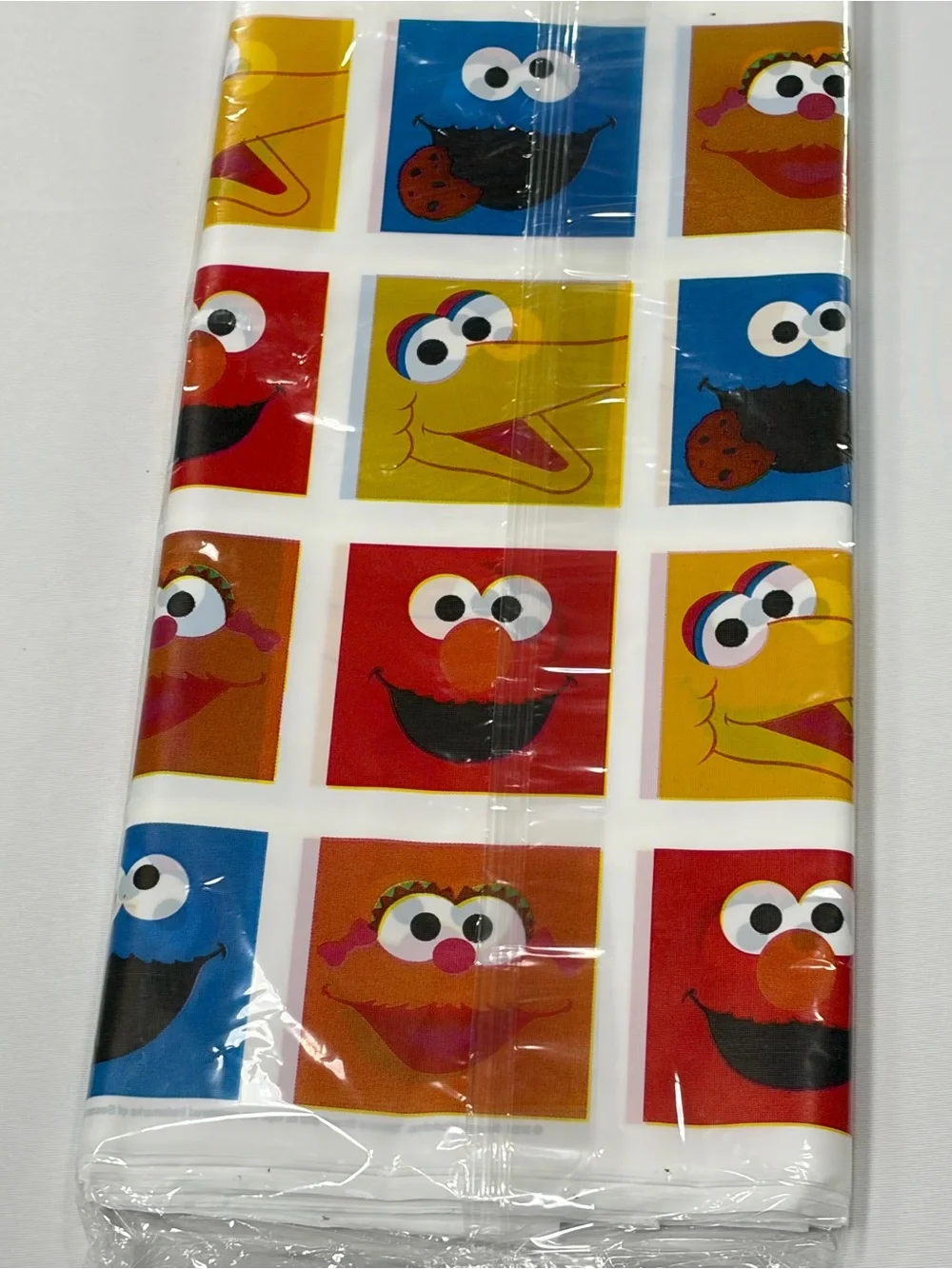 Vintage Sesame Street Plastic Tablecloth Lot of 5 Elmo Big Bird Cookie Monster